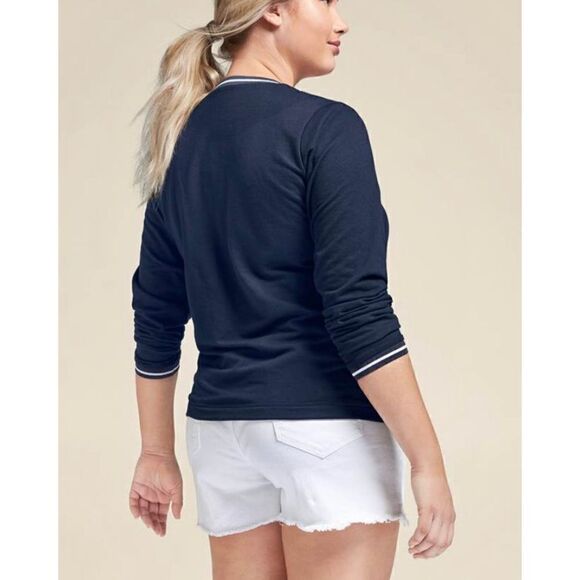 Venus Athleisure Colorblock Full Zip Top Blouse MEDIUM Resortwear Vacation NWT - Picture 4 of 9